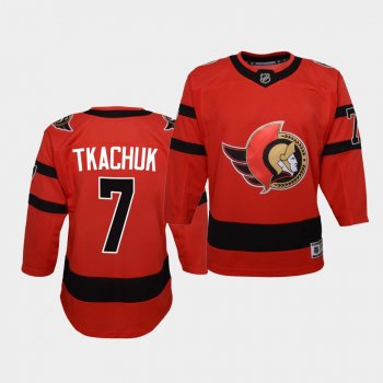 Youth brady tkachuk Ottawa Senators 2021 Reverse Retro Red Special Edition Jersey