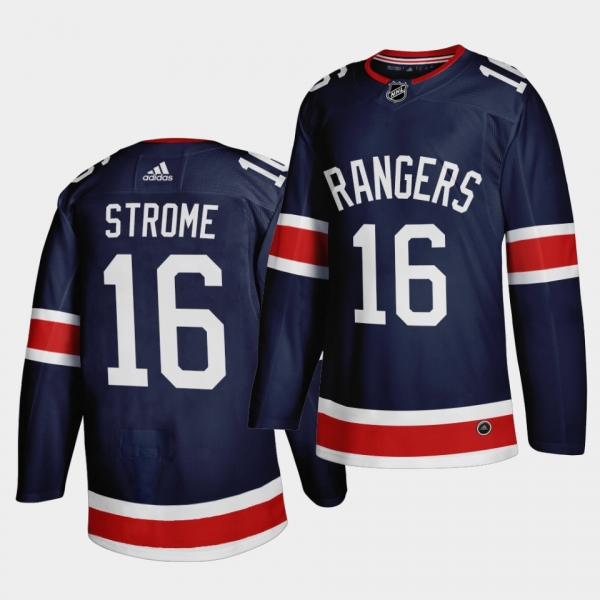 New York Rangers 2021 Reverse Retro Ryan Strome Navy Authentic Jersey