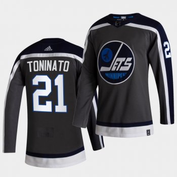 Winnipeg Jets 2021 Reverse Retro Dominic Toninato Grey Authentic Jersey