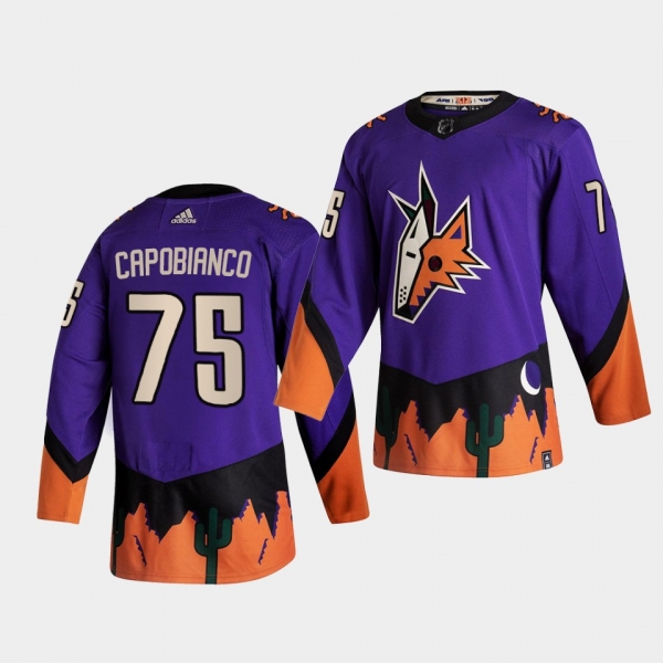 Arizona Coyotes 2021 Reverse Retro Kyle Capobianco Purple Authentic Jersey