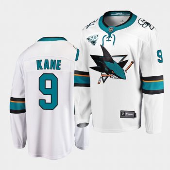 San Jose Sharks 2021 Reverse Retro Evander Kane White 30th Anniversary Jersey