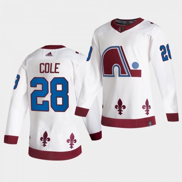 Colorado Avalanche 2021 Reverse Retro Ian Cole White Authentic Jersey