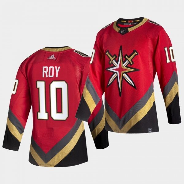 Vegas Golden Knights 2021 Reverse Retro Nicolas Roy Red Authentic Jersey