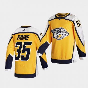 Nashville Predators 2021 Reverse Retro Pekka Rinne Gold Authentic Jersey