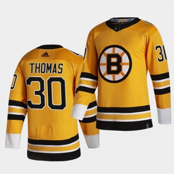 Boston Bruins 2021 Reverse Retro Tim Thomas Gold Authentic Jersey