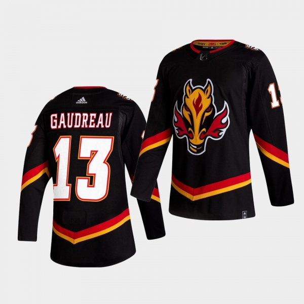 Calgary Flames 2021 Reverse Retro Johnny Gaudreau White Special Edition Authentic Jersey