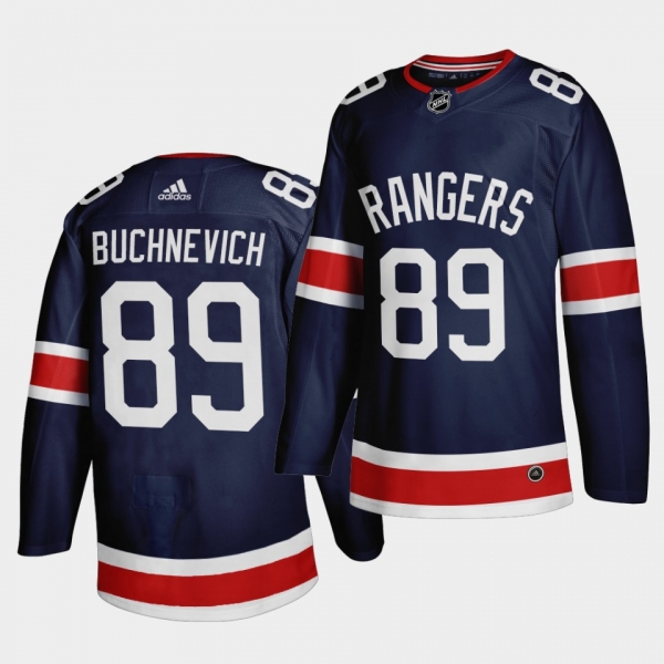 New York Rangers 2021 Reverse Retro Pavel Buchnevich Navy Authentic Jersey