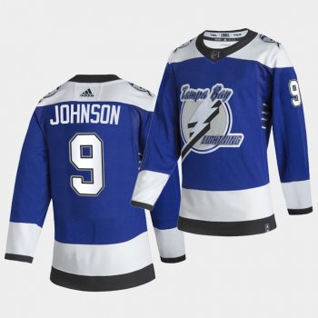 Tampa Bay Lightning 2021 Reverse Retro Tyler Johnson Blue Authentic Jersey