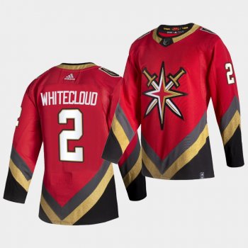 Vegas Golden Knights 2021 Reverse Retro Zach Whitecloud Red Authentic Jersey