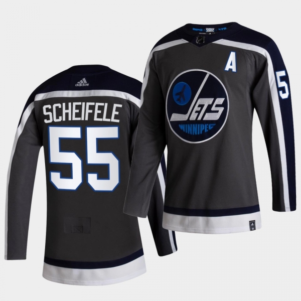 Winnipeg Jets 2021 Reverse Retro Mark Scheifele Grey Authentic Jersey