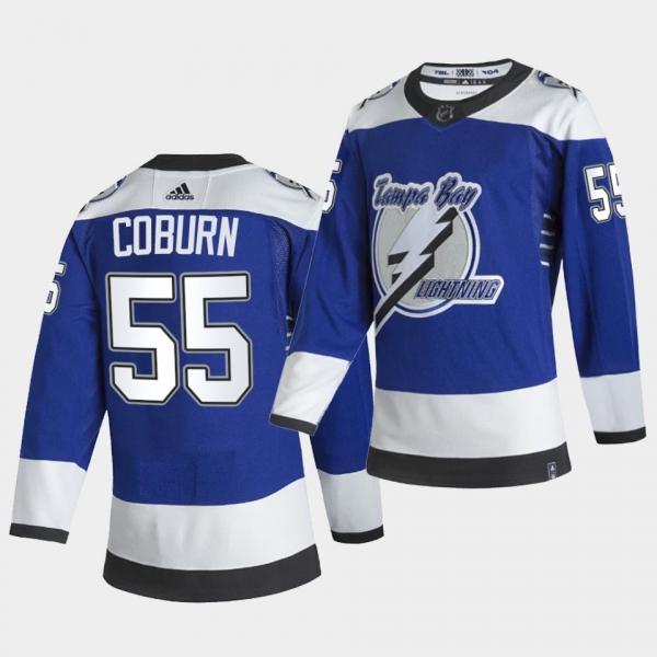 Tampa Bay Lightning 2021 Reverse Retro Braydon Coburn Blue Authentic Jersey