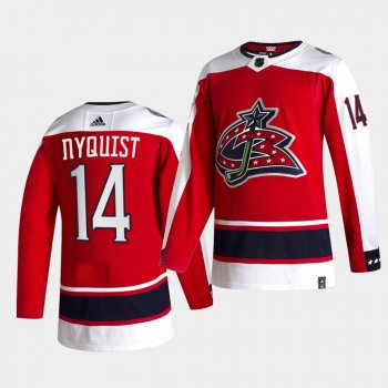 Columbus Blue Jackets 2021 Reverse Retro gustav nyquist Red Authentic Jersey