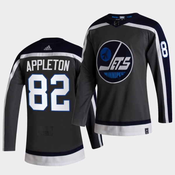 Winnipeg Jets 2021 Reverse Retro Mason Appleton Grey Authentic Jersey