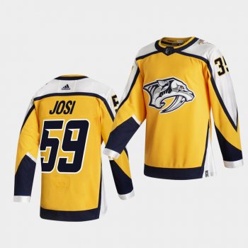 Nashville Predators 2021 Reverse Retro Roman Josi Gold Authentic Jersey