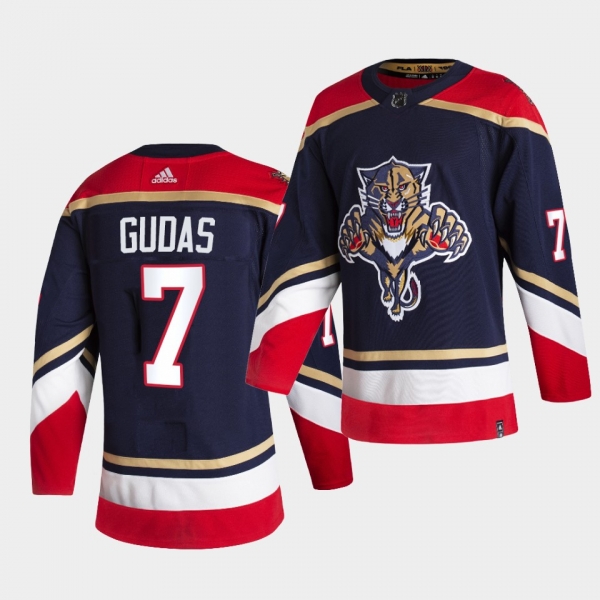 Florida Panthers 2021 Reverse Retro Radko Gudas Navy Authentic Jersey