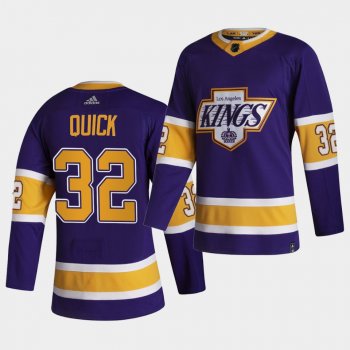 Los Angeles Kings 2021 Reverse Retro Jonathan Quick Purple Authentic Jersey