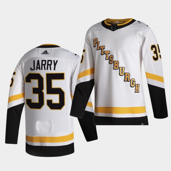 Pittsburgh Penguins 2021 Reverse Retro Tristan Jarry White Authentic Jersey