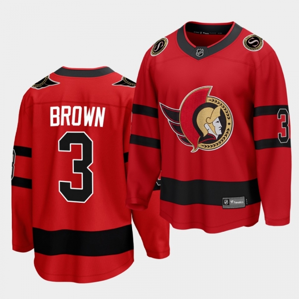 Josh Brown Ottawa Senators 2021 Reverse Retro Red Special Edition Men Jersey