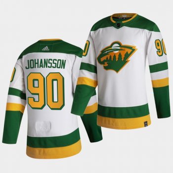 Minnesota Wild 2021 Reverse Retro Marcus Johansson White Authentic Jersey