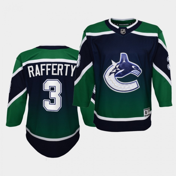 Youth Brogan Rafferty Jersey Canucks 2021 Reverse Retro Green Authentic Jersey