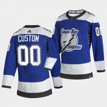 Tampa Bay Lightning 2021 Reverse Retro Custom Blue Authentic Jersey