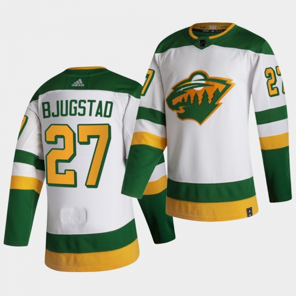 Minnesota Wild 2021 Reverse Retro Nick Bjugstad White Authentic Jersey