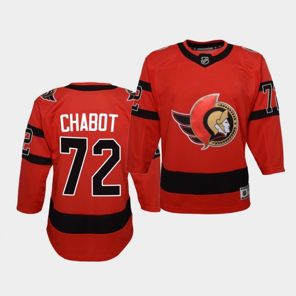 Youth thomas chabot Ottawa Senators 2021 Reverse Retro Red Special Edition Jersey