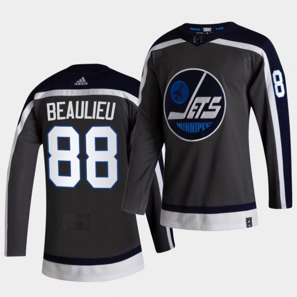 Winnipeg Jets 2021 Reverse Retro Nathan Beaulieu Grey Authentic Jersey