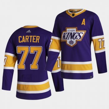 Los Angeles Kings 2021 Reverse Retro Jeff Carter Purple Authentic Jersey