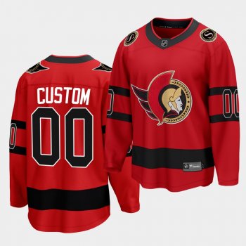 Custom Ottawa Senators 2021 Reverse Retro Red Special Edition Men Jersey