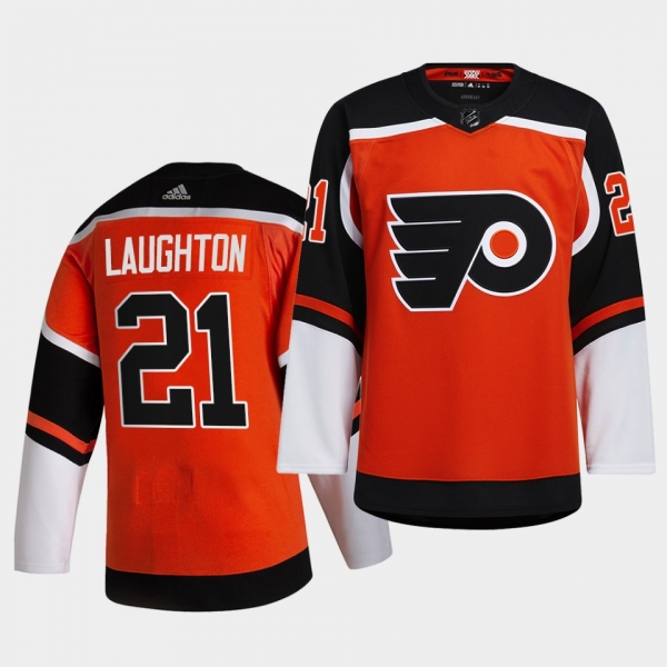 Philadelphia Flyers 2021 Reverse Retro Scott Laughton Orange Special Edition Authentic Jersey