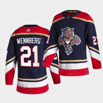 Florida Panthers 2021 Reverse Retro Alexander Wennberg Navy Authentic Jersey