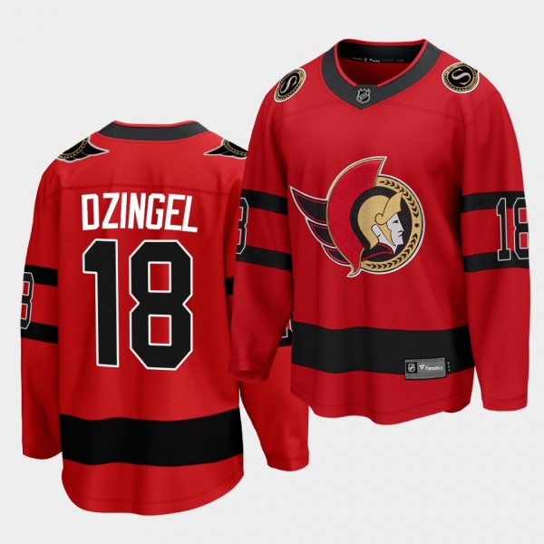 Ryan Dzingel Ottawa Senators 2021 Reverse Retro Red Special Edition Men Jersey