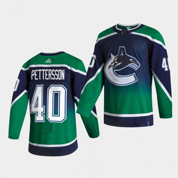 Vancouver Canucks 2021 Reverse Retro Elias Pettersson Blue Special Edition Authentic Jersey