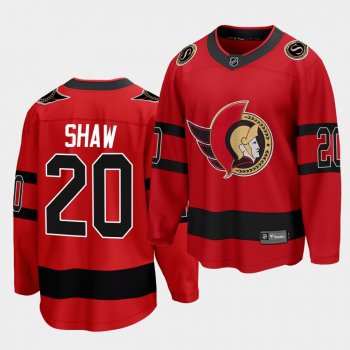 Logan Shaw Ottawa Senators 2021 Reverse Retro Red Special Edition Men Jersey