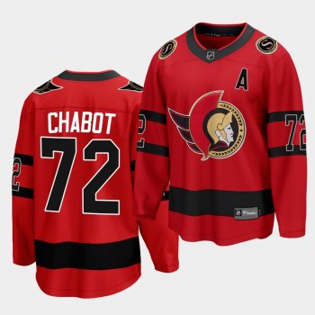 thomas chabot Ottawa Senators 2021 Reverse Retro Red Special Edition Men Jersey