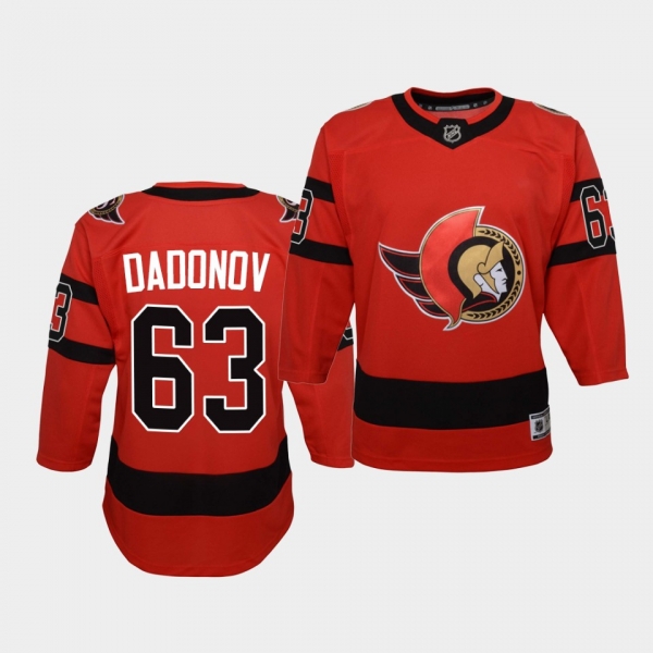 Youth Evgenii Dadonov Ottawa Senators 2021 Reverse Retro Red Special Edition Jersey