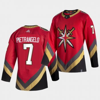 Vegas Golden Knights 2021 Reverse Retro Alex Pietrangelo Red Authentic Jersey