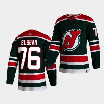 New Jersey Devils 2021 Reverse Retro P.K. Subban Green Special Edition Authentic Jersey