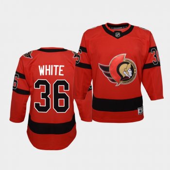 Youth colin white Ottawa Senators 2021 Reverse Retro Red Special Edition Jersey