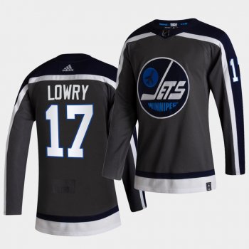 Winnipeg Jets 2021 Reverse Retro Adam Lowry Grey Authentic Jersey