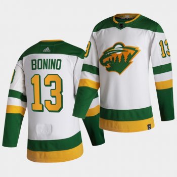 Minnesota Wild 2021 Reverse Retro Nick Bonino White Authentic Jersey