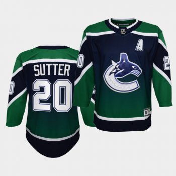 Youth Brandon Sutter Jersey Canucks 2021 Reverse Retro Green Authentic Jersey