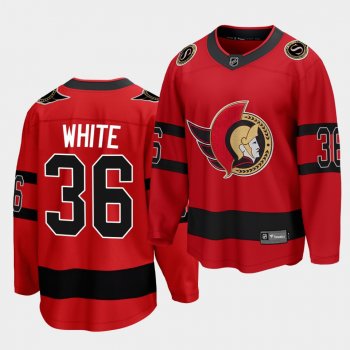 colin white Ottawa Senators 2021 Reverse Retro Red Special Edition Men Jersey