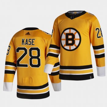 Boston Bruins 2021 Reverse Retro Ondrej Kase Gold Authentic Jersey