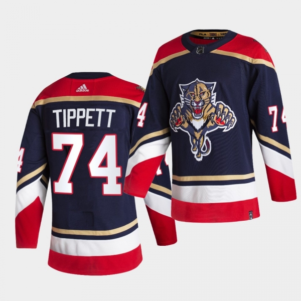 Florida Panthers 2021 Reverse Retro Owen Tippett Navy Authentic Jersey