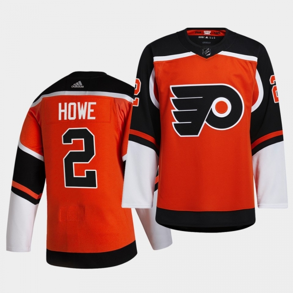 Philadelphia Flyers 2021 Reverse Retro Mark Howe Orange Special Edition Authentic Jersey