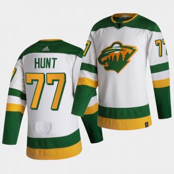 Minnesota Wild 2021 Reverse Retro Brad Hunt White Authentic Jersey