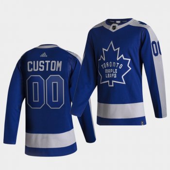 Toronto Maple Leafs 2021 Reverse Retro Custom Blue Special Edition Authentic Jersey