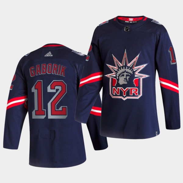 New York Rangers 2021 Reverse Retro Marian Gaborik Navy Special Edition Authentic Jersey